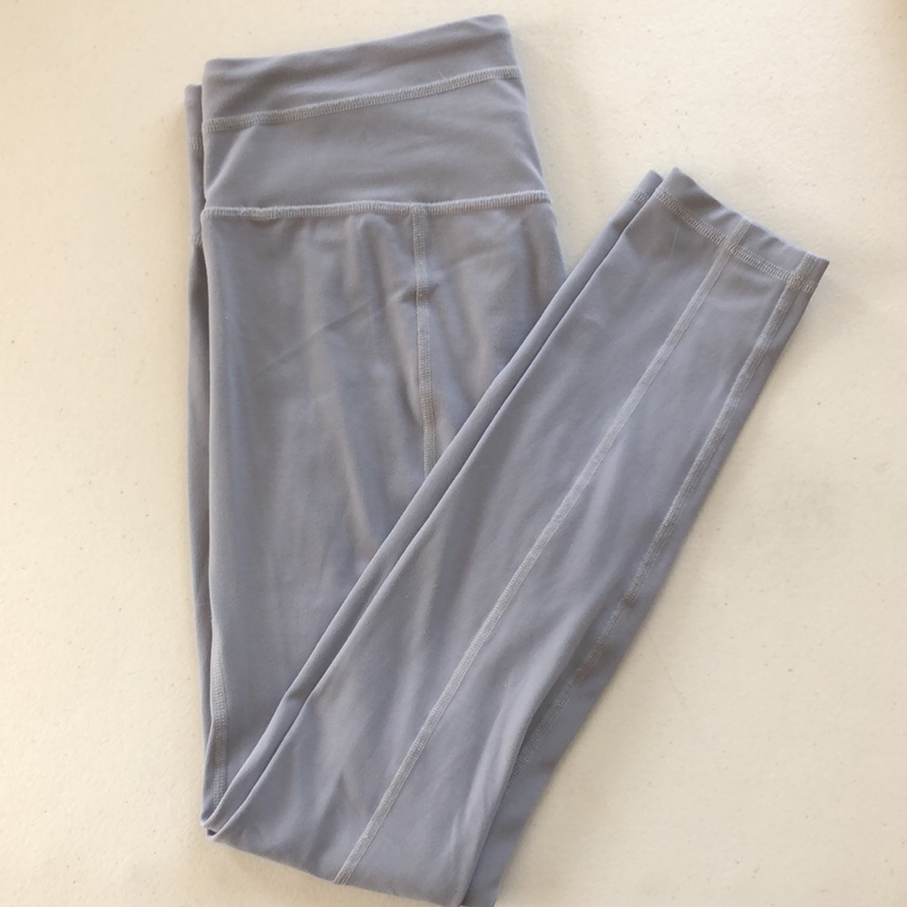 Grey Prana Leggings with Purple Undertones